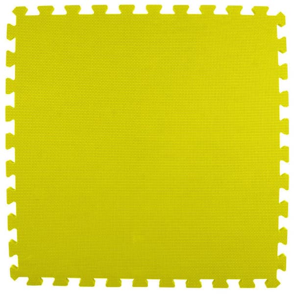 Greatmats Premium Yellow 24 in. W x 24 in. L Foam Kids and Gym Interlocking Tiles (58.1 sq. ft.) (15-Pack)