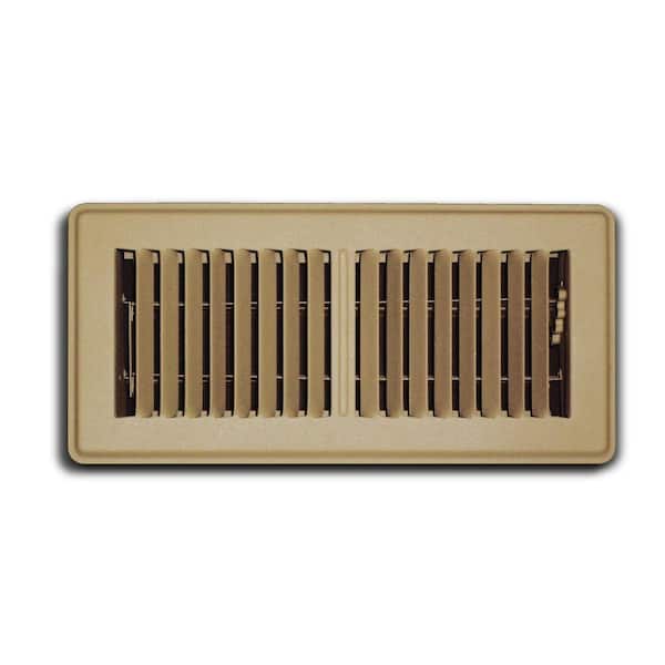 Unbranded 10 in. x 4 in. Steel Register in Brown