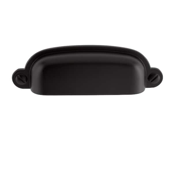 Garner 2-3/4 in. (70 mm) Center-to-Center Matte Black Cup Drawer Pull