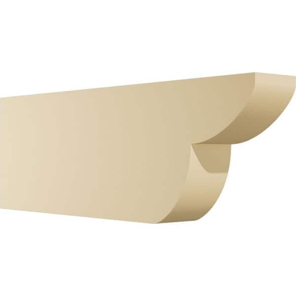 Ekena Millwork 4 in. W x 10 in. H x 30 in. L Standard Crestline Signature Urethane Outlooker Rafter Tail, Primed Tan