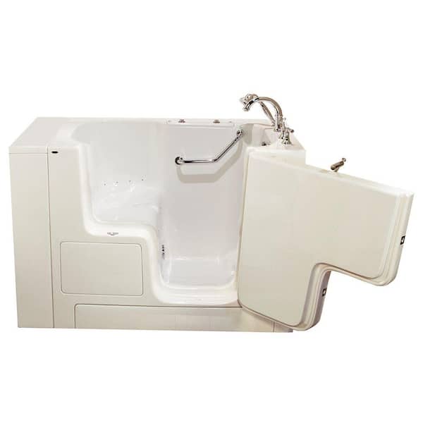 American Standard OOD Series 52 in. x 32 in. Walk-In Air Bath Tub with Right Outward Opening Door in Linen