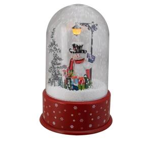 Beige ITODA Christmas Snow Globe with Music and Snow Santa Claus Reindeer Crystal Ball XMAS Music Box with Light Snowflake Water Globe for Home Room Decor Accssories Birthday Festival Gift 