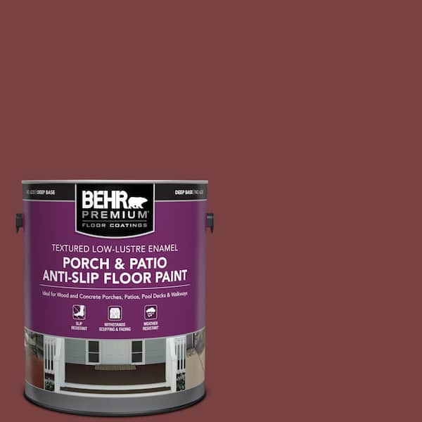 BEHR PREMIUM 1 gal. #PPF-01 Tile Red Textured Low-Lustre Enamel Interior/Exterior Porch and Patio Anti-Slip Floor Paint
