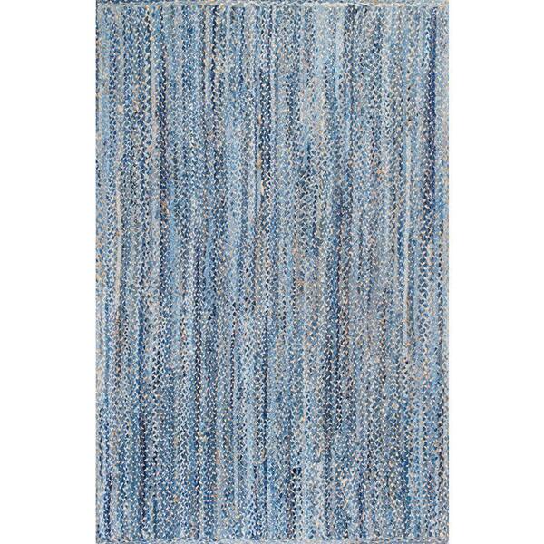 nuLOOM Otelia Solid Jute Denim 5 ft. x 8 ft. Area Rug ASDR01A508 The Home Depot
