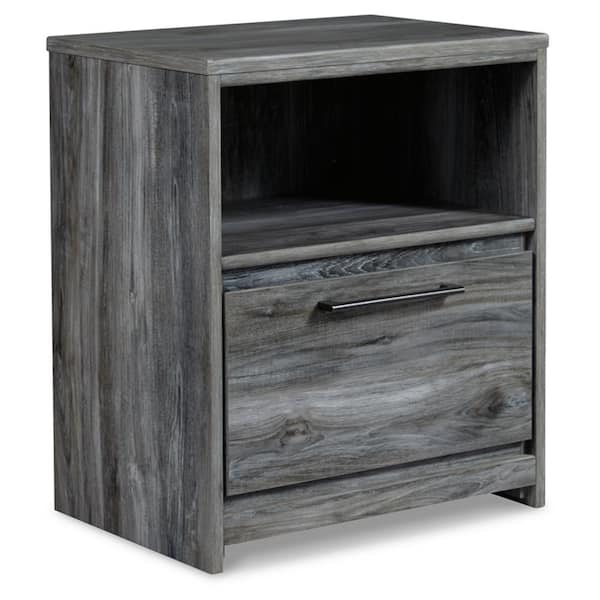 Signature DESIGN BY ASHLEY Baystorm Gray 1-Drawer 20.91 in. W Nightstands