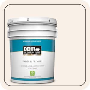 5 gal. #RD-W05 Moonlit Beach Satin Enamel Low Odor Interior Paint & Primer