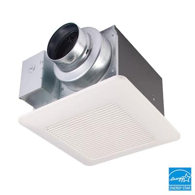 WhisperCeiling DC Fan, with Pick-A-Flow Speed Selector 50, 80 or 110 CFM and Flex-Z Fast Installation Bracket