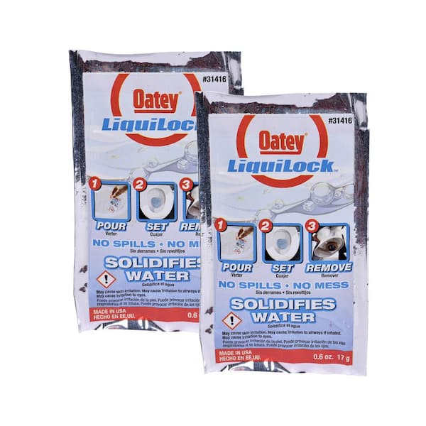 Oatey Liquilock 6 oz. Toilet Water Solidifier Gel (2-Pack)