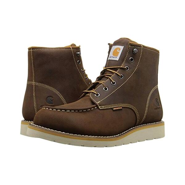 Carhartt Men's Waterproof 6'' Work Boots - Soft Toe - Brown Size