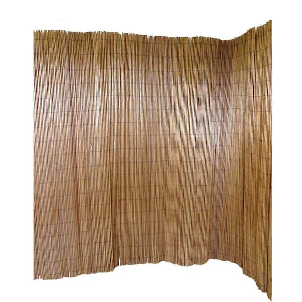 MPG 8 ft. W x 8 ft. H Peeled Carbonized Willow Garden Fencing