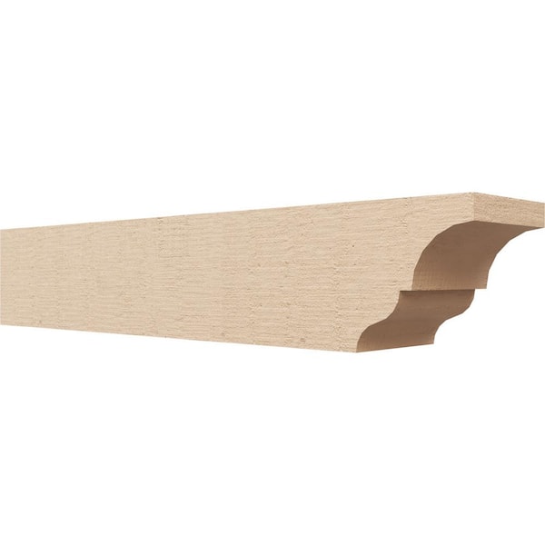 Ekena Millwork 6-in. x 6-in. x 32-in. Asheboro Woodgrain, Primed Tan Timberthane Polyurethane Rafter Tail Brace