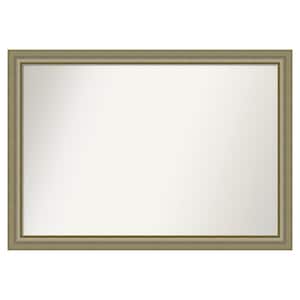 Vegas Silver 50.75 in. x 35.75 in. Custom Non-Beveled Wood Framed Bathroom Vanity Wall Mirror