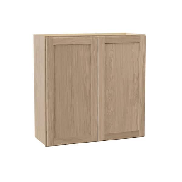 Sinclair 30 in. W x 12 in. D x 30 in. H Assembled Wall Cabinet in Shaker Light Oak