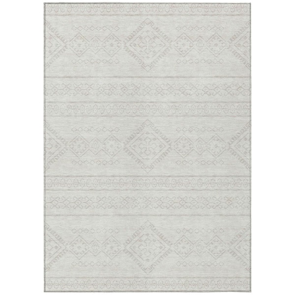Addison Rugs Chantille Machine Washable Indoor/Outdoor Abstract ACN901 Ivory 5 ft. x 7 ft. 6 in. Area Rug