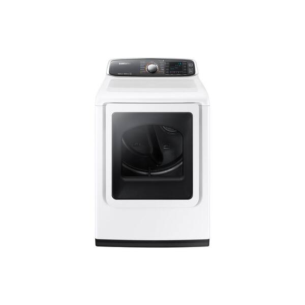 Samsung 7.4 cu. ft. Gas Dryer with Steam in White