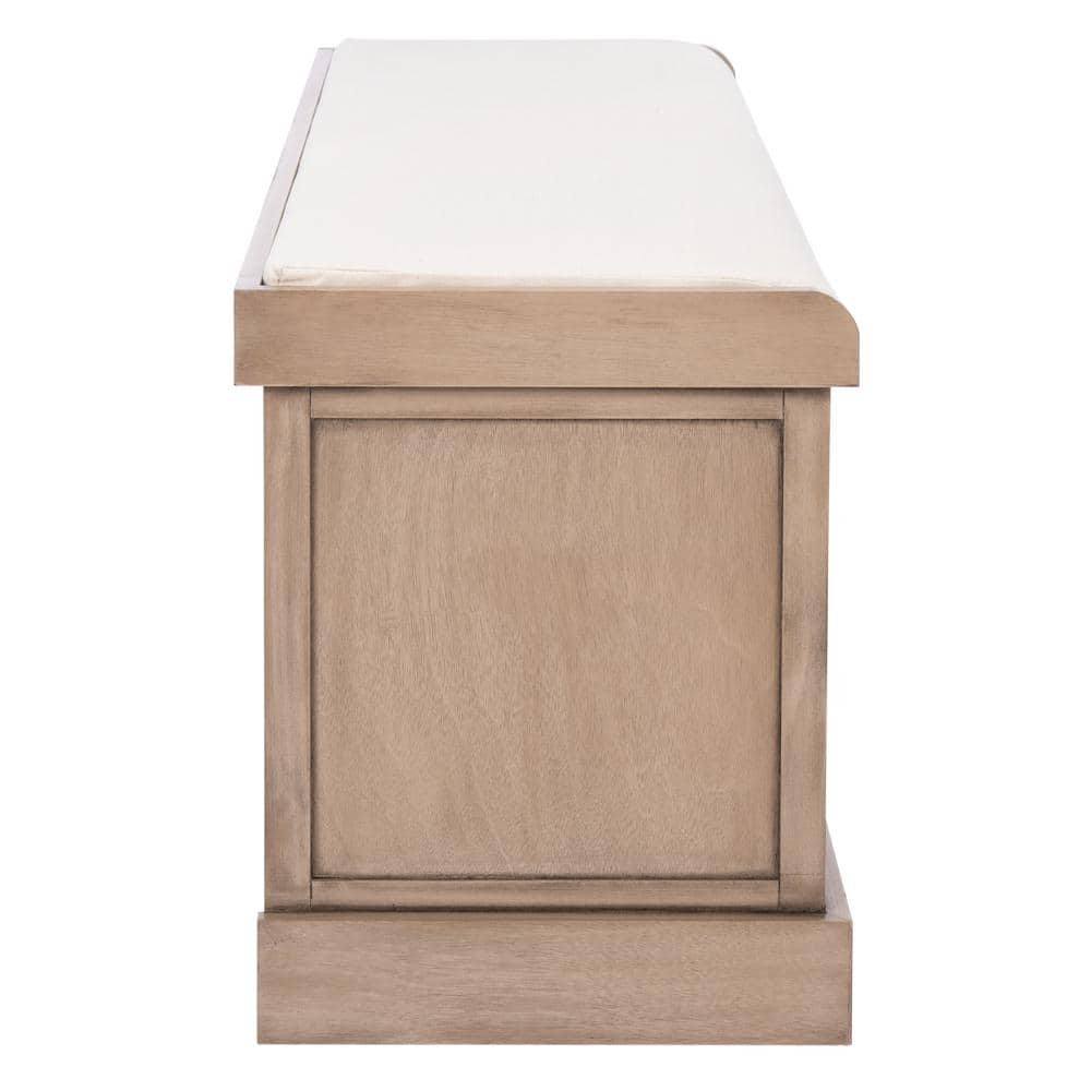 Landers Sand Cushioned 3-Drawer Storage Bench