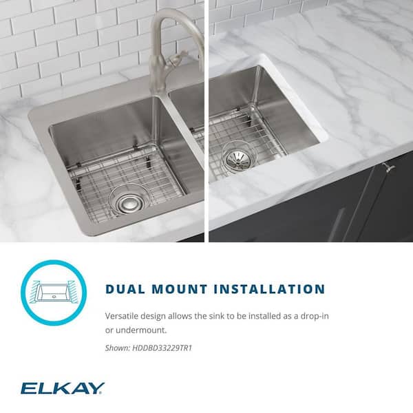 大特価放出！ Elkay 18-Gauge Bowl Double Drop-In/Undermount in. 33 Avenue 管楽器・吹奏楽器