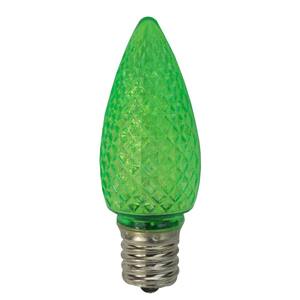 Incandescent Green C9 LED Faceted Christmas Replacement Bulbs (25-Pack)