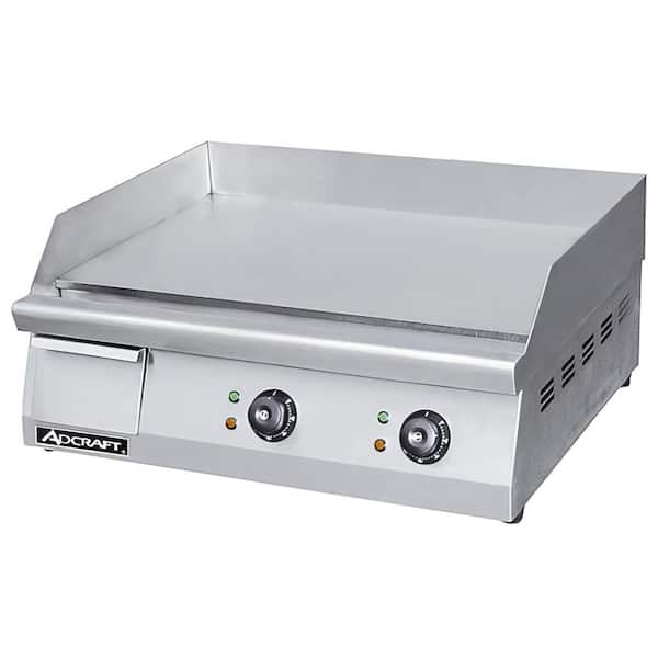 Adcraft Commercial 372 sq in. Stainless Steel Electric Griddle