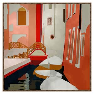 "Venedig2" by Ana Rut Bre 1-Piece Floater Frame Giclee Travel Canvas Art Print 30 in. x 30 in.