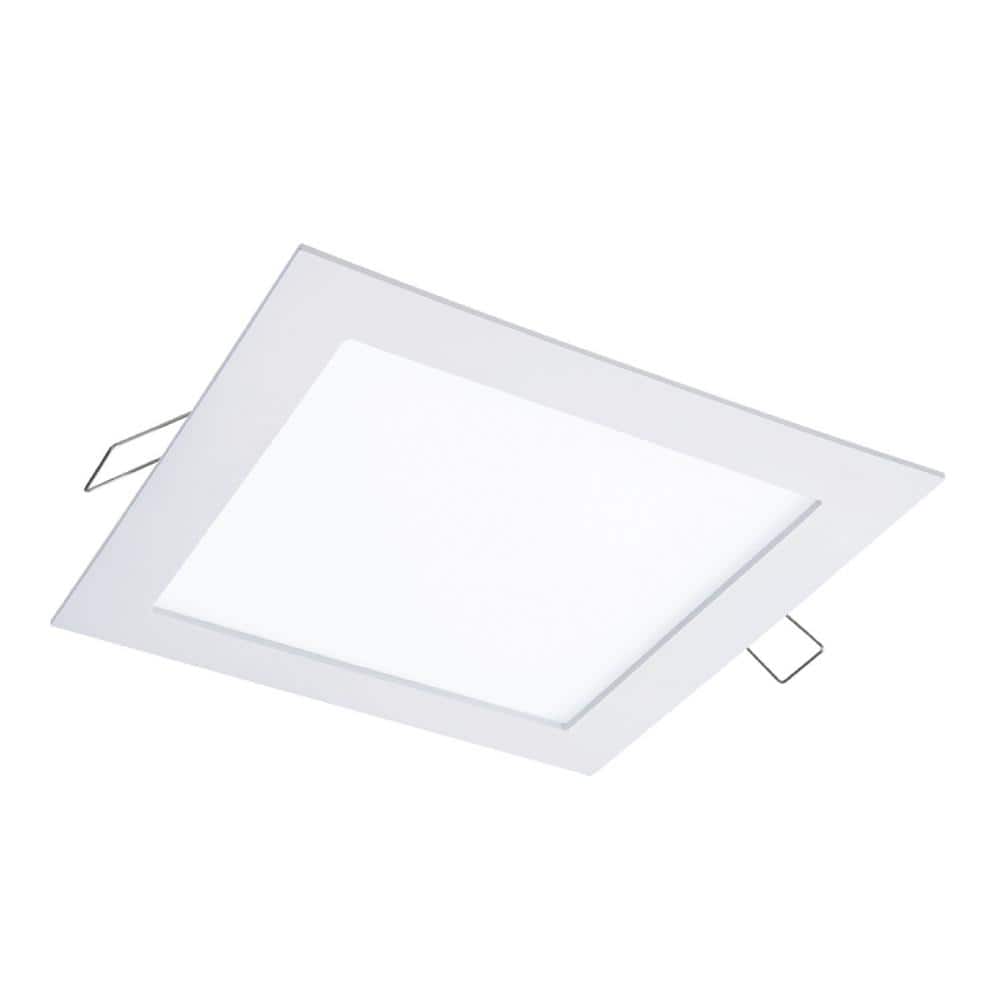 Halo Square 6" White Aluminum LED Downlight 3000K for Indoor/Outdoor