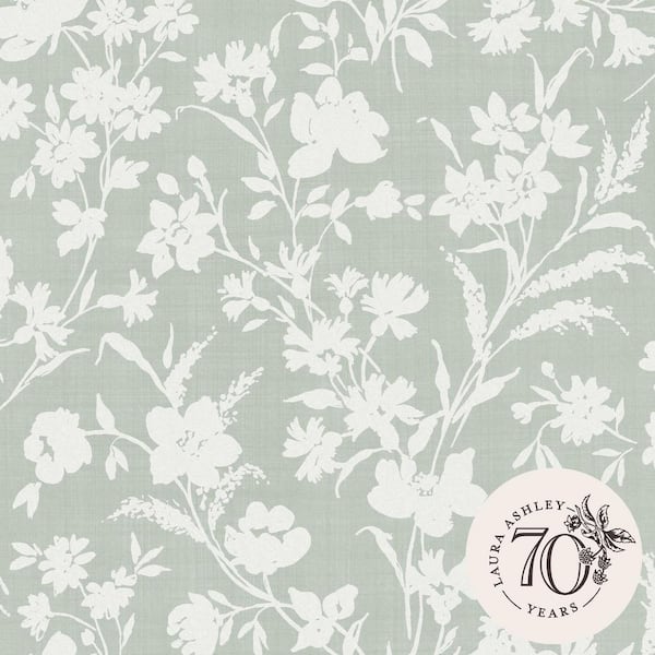Laura Ashley Rye Sage Green Non-Woven Paste the Wall Removable Wallpaper
