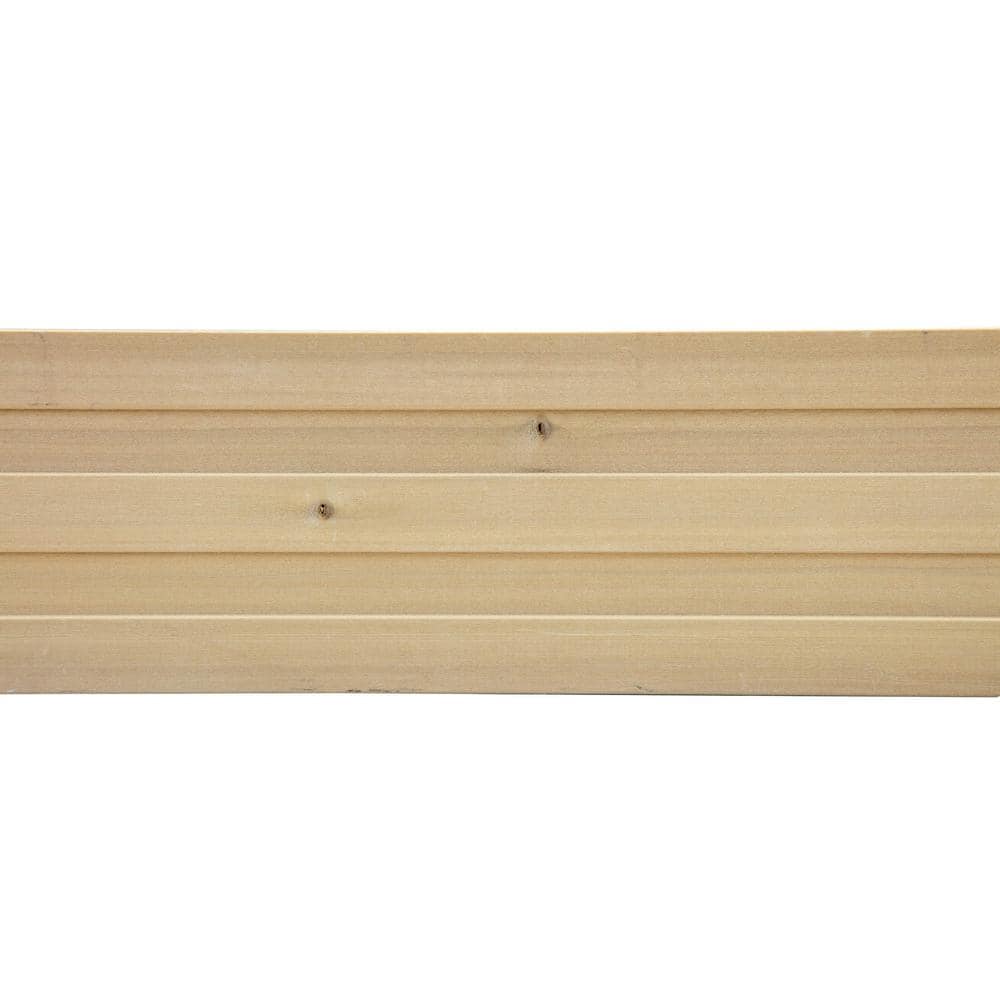 Unfinished Poplar Wood Chair Rail Moulding 92"