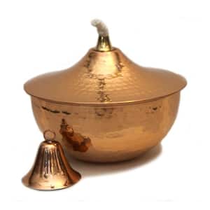 Hammered Copper Deco Tabletop Torch