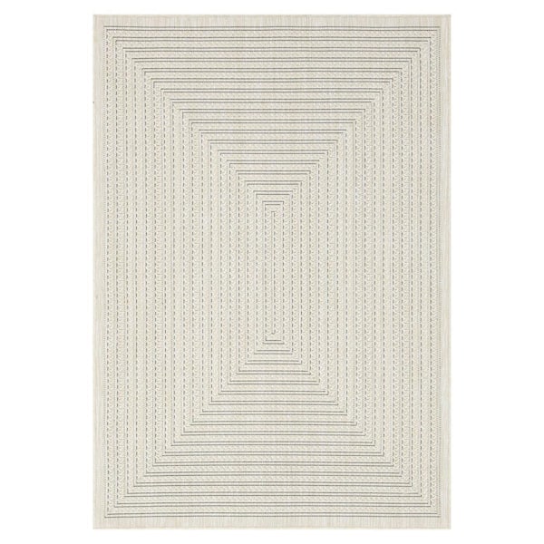 Viola Ivory 4 ft. x 6 ft. Indoor/Outdoor Area Rug