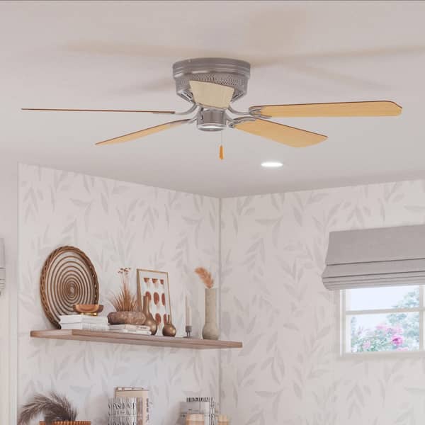 AirPro Collection 52" 5-Blade Transitional Hugger Ceiling Fan for bedrooms