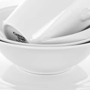 Noble Court 16-Piece Contemporary White Porcelain Dinnerware Set (Service for 4)