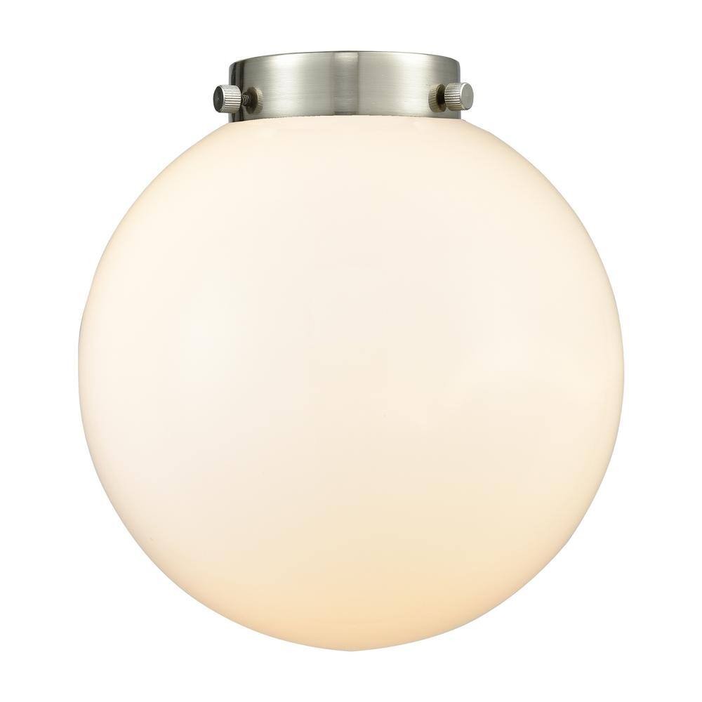 Polished Nickel Mini Globe Pendant with Glass Shade
