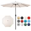 Sun-Ray 9 ft. Round 8-Rib Steel Market Patio Umbrella in Creamy Beige 201006CB