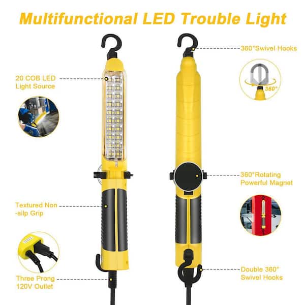 BeamBox 120-Volt LED Trouble Light, Handheld Corded Work Light
