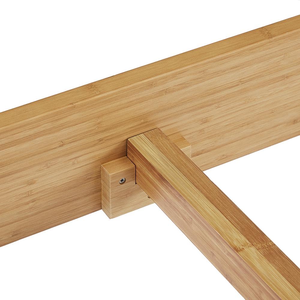 Caramelized Bamboo Queen Platform Bed with Headboard