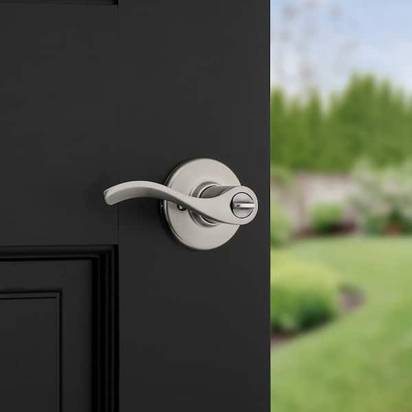 Balboa Satin Nickel Keyed Entry Door Lever with Microban Antimicrobial Technology Balboa Satin Nickel Keyed Entry Door Lever with Microban Antimicrobial Technology
