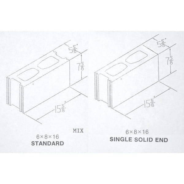 OLDCASTLE 6X8X16 STD/SE 6X8X16 STD/SE - The Home Depot