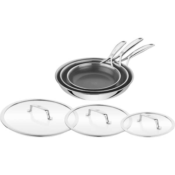 Peak 6-Piece Stainless Steel Ceramic Nonstick Induction Frying Pan Set