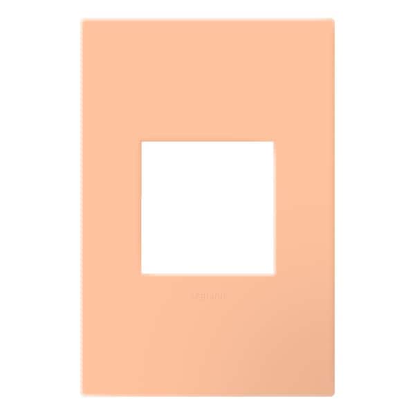 Legrand adorne 1-Gang Peachy Decorator/Rocker Plastic Wall Plate with Microban Protection