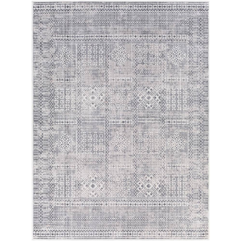 Charcoal/Cream Artistic Weavers Garrison Geometric Shag Area Rug 6'7 x 9'