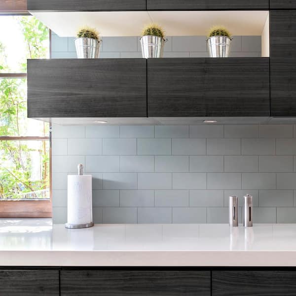 Projectos Cloud Grey 3-7/8 in. x 7-3/4 in. Ceramic Floor and Wall Tile (11.0 sq. ft./Case)