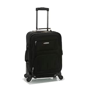 Verage 14 in. Black Spinner Carry On Underseat Luggage with USB Port, Softside Small Suitcase, Compact GM17016-10SW-14-Black