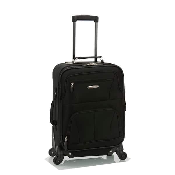 Rockland Pasadena 19 in. Expandable Spinner Carry-On F2281-BLACK - The Home  Depot