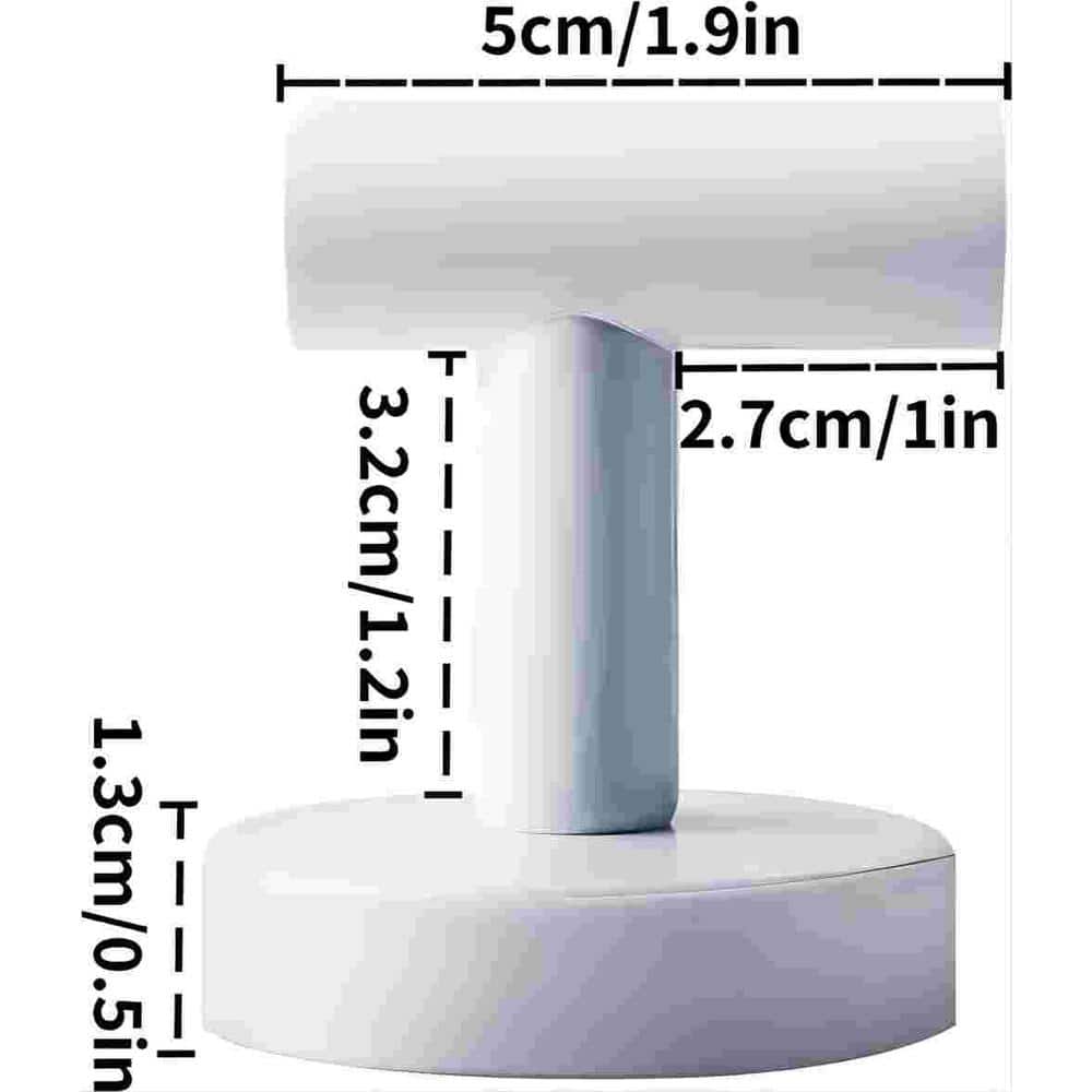 White Stainless Steel Wall Hooks for Bathroom and Kitchen, 4-Pack