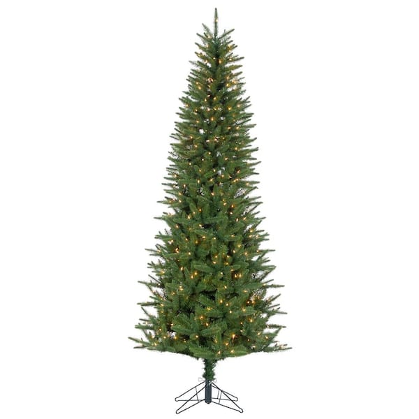 Sterling 7.5 ft. Natural Cut Narrow Northern Spruce Artificial Christmas Tree, Instant Glow Power Pole with 550 UL Clear Lights