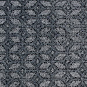 8 in. x 8 in. Pattern Carpet Sample - Allshore -Color Deep Sea