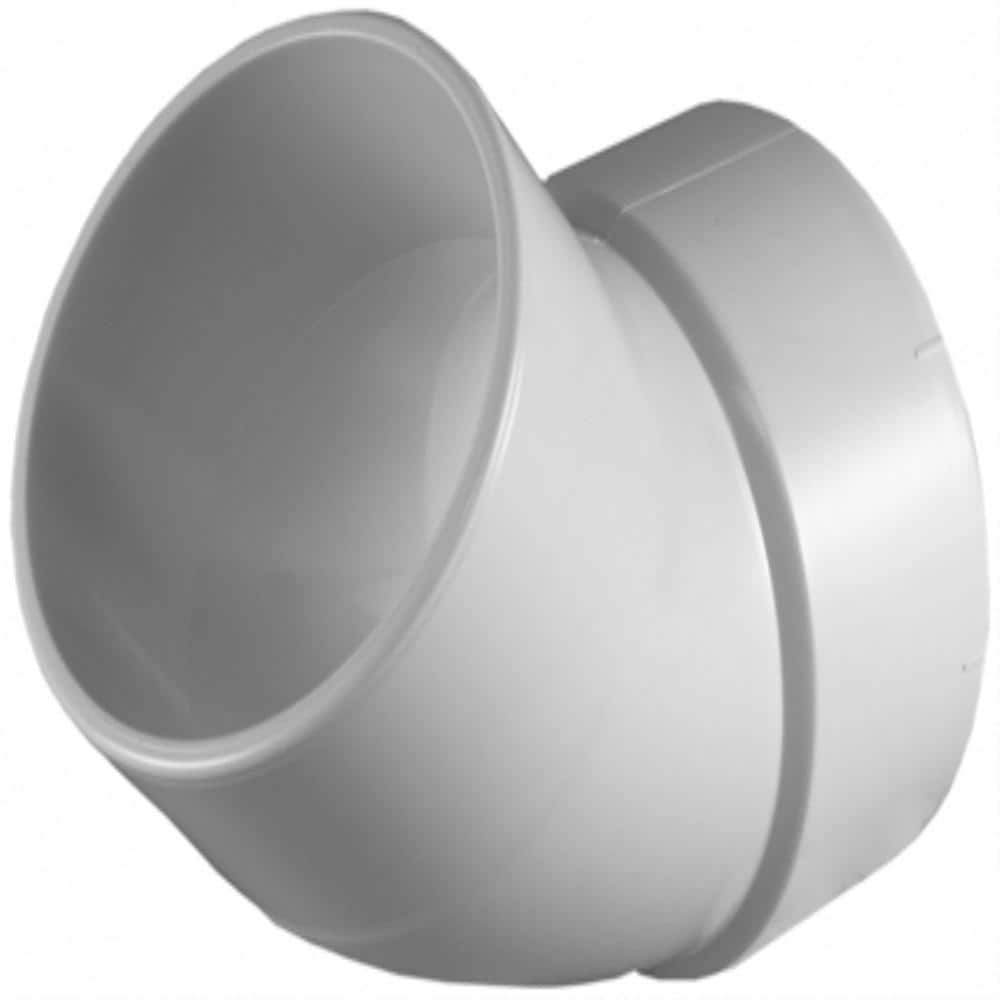 Charlotte Pipe 3 in. PVC Schedule 30 Thin-Wall 45-Degree Hub x SPG ...