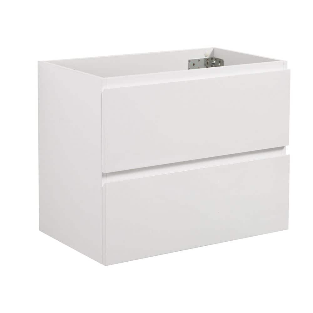 24 in. Wall mount Bath Vanity Cabinet without Top in White with 2 Drawers Pre-Assembled price history on PriceWatchPro