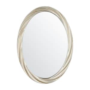 21 in. W x 29.5 in. H Oval Framed Wall Bathroom Vanity Mirror