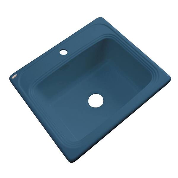 Thermocast Wellington Drop-in Acrylic 25x22x9 in. 1-Hole Single Basin Kitchen Sink in Rhapsody Blue